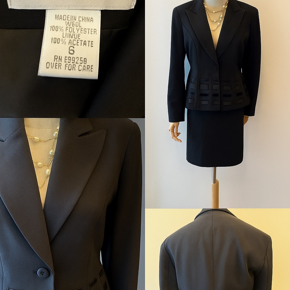 Tyler Gillis Black Blazer & Skirt Set